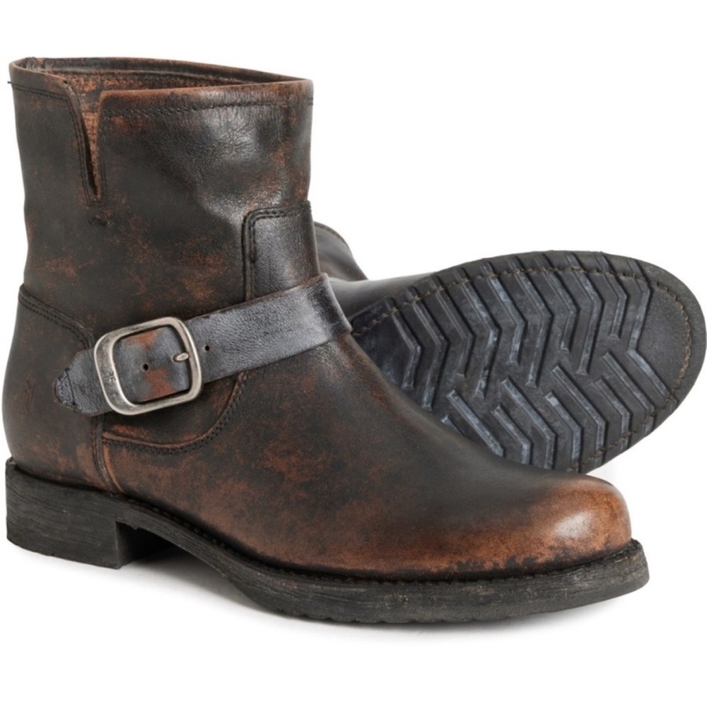 NEW w/o Box FRYE VERONICA FLEX BOOTIE IN DISTRESSED ANTIQUE BLACK SIZE 7.5